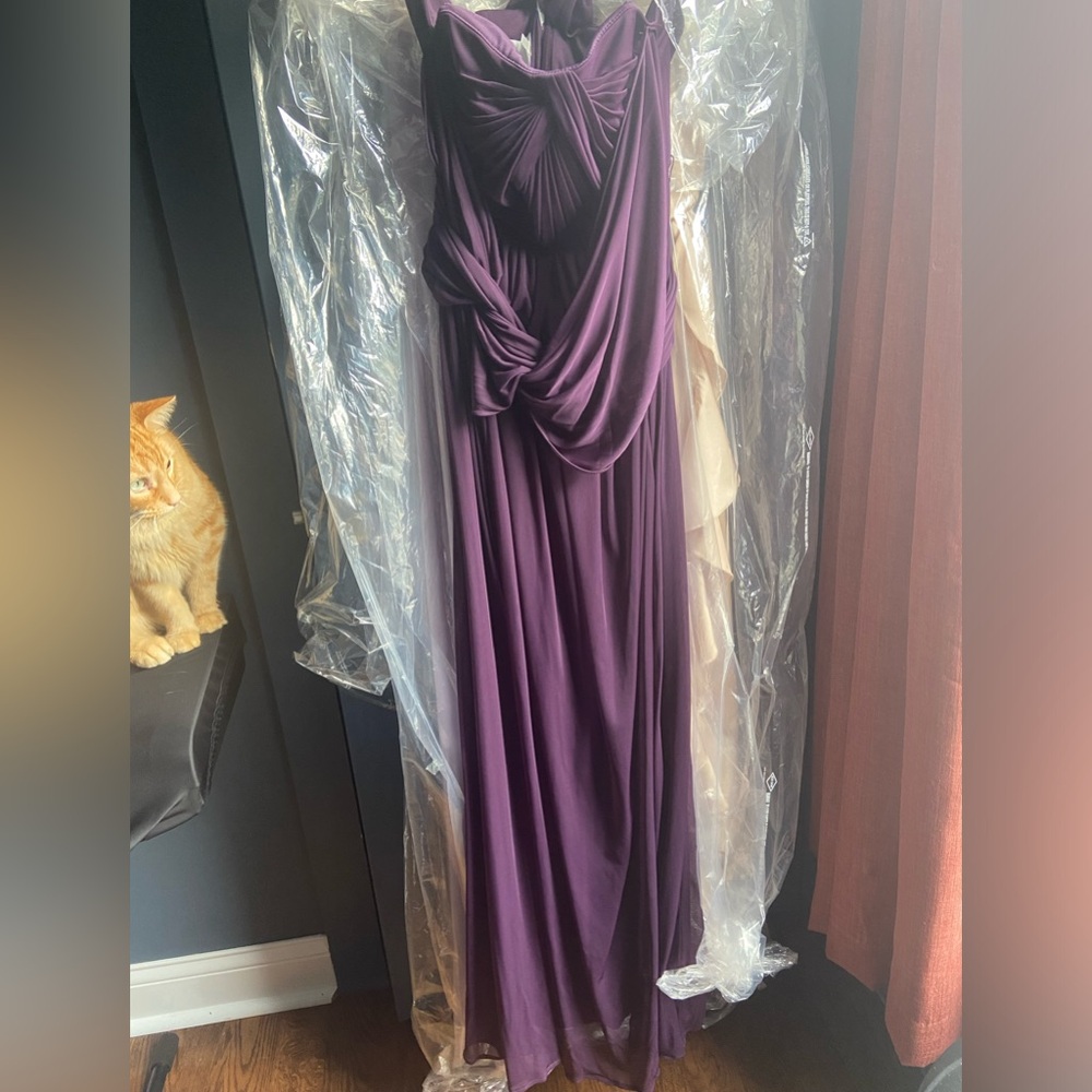 Dark purple bridesmaid dress
